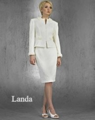 white wedding skirt suit for bride