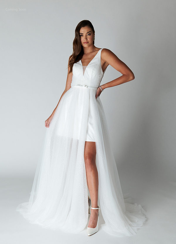 Elegant Two Pieces One Shoulder Long Sleeve Mermaid Prom Dress | LizProm